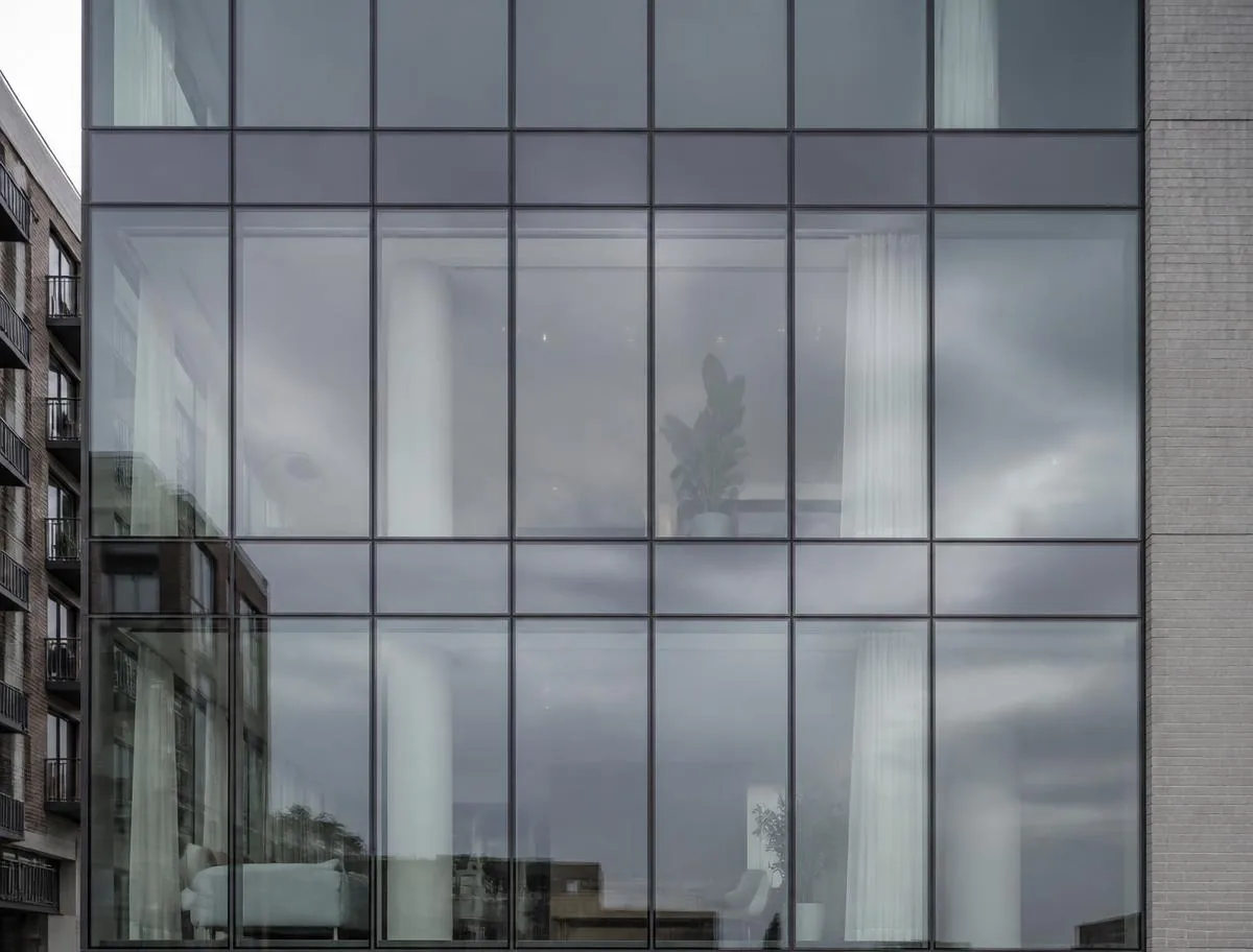 Storefront & curtain wall project — warehouse-to-office conversion: new glazed facade openings, New Jersey